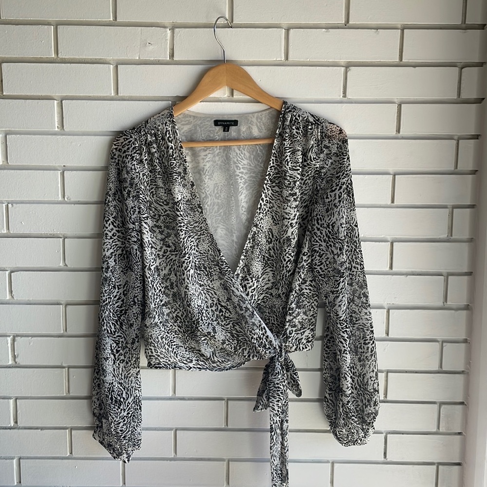 Dynamite | Cross-Over Printed Top